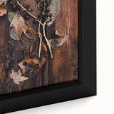 Extra large framed canvas featuring a textured, colorful abstract design with black accents, ideal for living room decor.