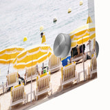 Large abstract wall art in mid-century modernist style on acrylic glass, featuring vibrant summer colors.