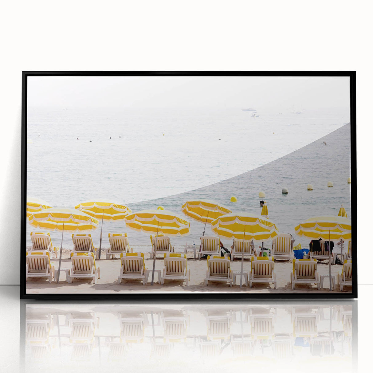 Large abstract wall art featuring vibrant summer hues on a black framed acrylic, ideal for modern living room decor.