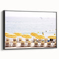 Black and white framed canvas depicting a vintage summer landscape, ideal for bedroom wall art.