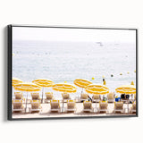 Black and white framed canvas depicting a vintage summer landscape, ideal for bedroom wall art.