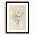 Floral Bouquet Sketch Living Room Wall Art – Canvas Print