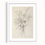Floral Bouquet Sketch Living Room Wall Art – Canvas Print