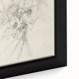 Floral Bouquet Sketch Living Room Wall Art – Canvas Print