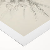 Floral Bouquet Sketch Living Room Wall Art – Canvas Print