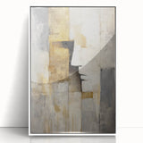 Framed acrylic artwork showcasing an abstract figurative design in a minimalist white frame, perfect for modern home decor and artistic expression.