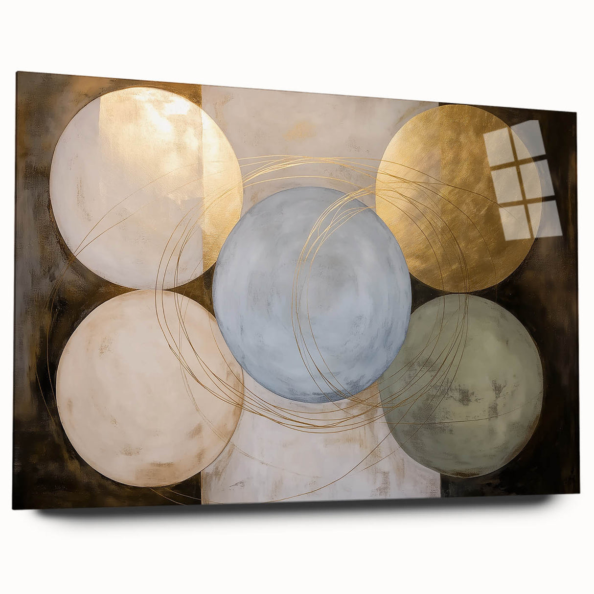 Abstract geometric acrylic glass art piece showcasing vibrant colors and sharp angles, viewed from the side, highlighting its sleek design and modern aesthetic. Perfect for contemporary decor.