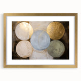 Abstract geometric frame in gold with a matte finish, showcasing a modern design suitable for home decor, displayed against a neutral background.