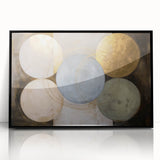 Framed acrylic geometric wall art in black, showcasing an abstract design with sharp lines and shapes, perfect for modern home decor and artistic spaces.