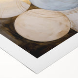 Abstract geometric design on rolled canvas, showcasing vibrant colors and intricate patterns, ideal for modern home decor. Packaged securely in a cardboard tube for safe delivery.