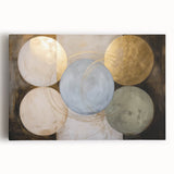 Abstract geometric stretched canvas artwork showcasing vibrant colors in a modern design, perfect for contemporary home decor. Ideal for adding a chic touch to any space.