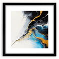 Fluid Abstract Art Collection – Gold and Turquoise Motion Flow