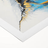 Fluid Abstract Art Collection – Gold and Turquoise Motion Flow