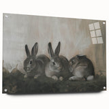Acrylic glass display showcasing a side view of a vibrant animal-themed design, complete with colorful pins for mounting, perfect for modern home decor or art enthusiasts.