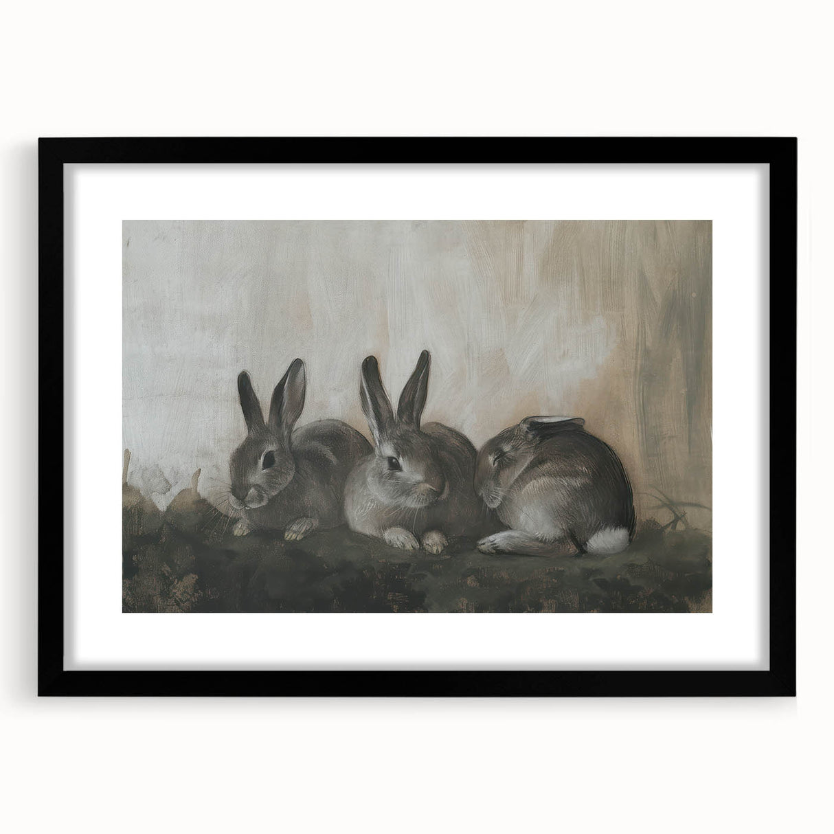 Black-framed animal art print showcasing a colorful wildlife design with a white mat, perfect for home decor and nature enthusiasts, enhancing any room's aesthetic.