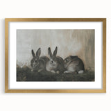 Elegant gold-framed animal artwork with a mat, showcasing a detailed illustration of wildlife in a vibrant color palette, perfect for home decor or gallery displays.