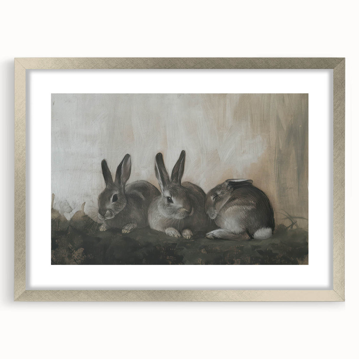 Framed silver mat artwork featuring a detailed animal design, showcasing intricate patterns and textures, ideal for enhancing home decor with a contemporary touch.