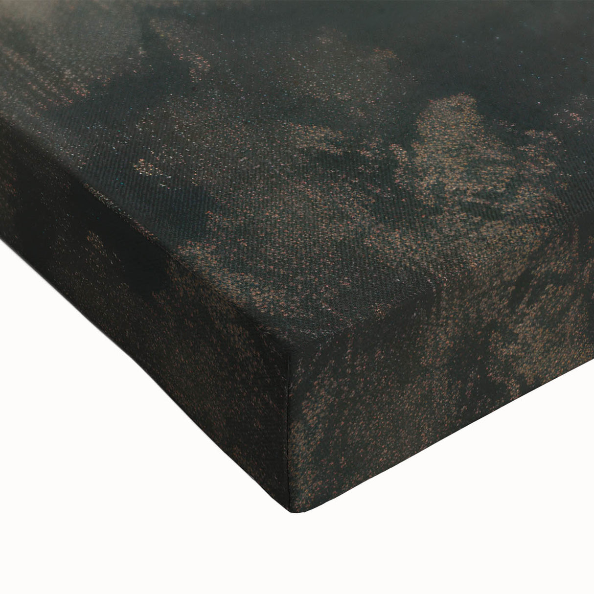 Close-up of a vibrant, stretched canvas featuring intricate animal designs in earthy tones, showcasing detailed textures and artistic brush strokes, perfect for wildlife enthusiasts.