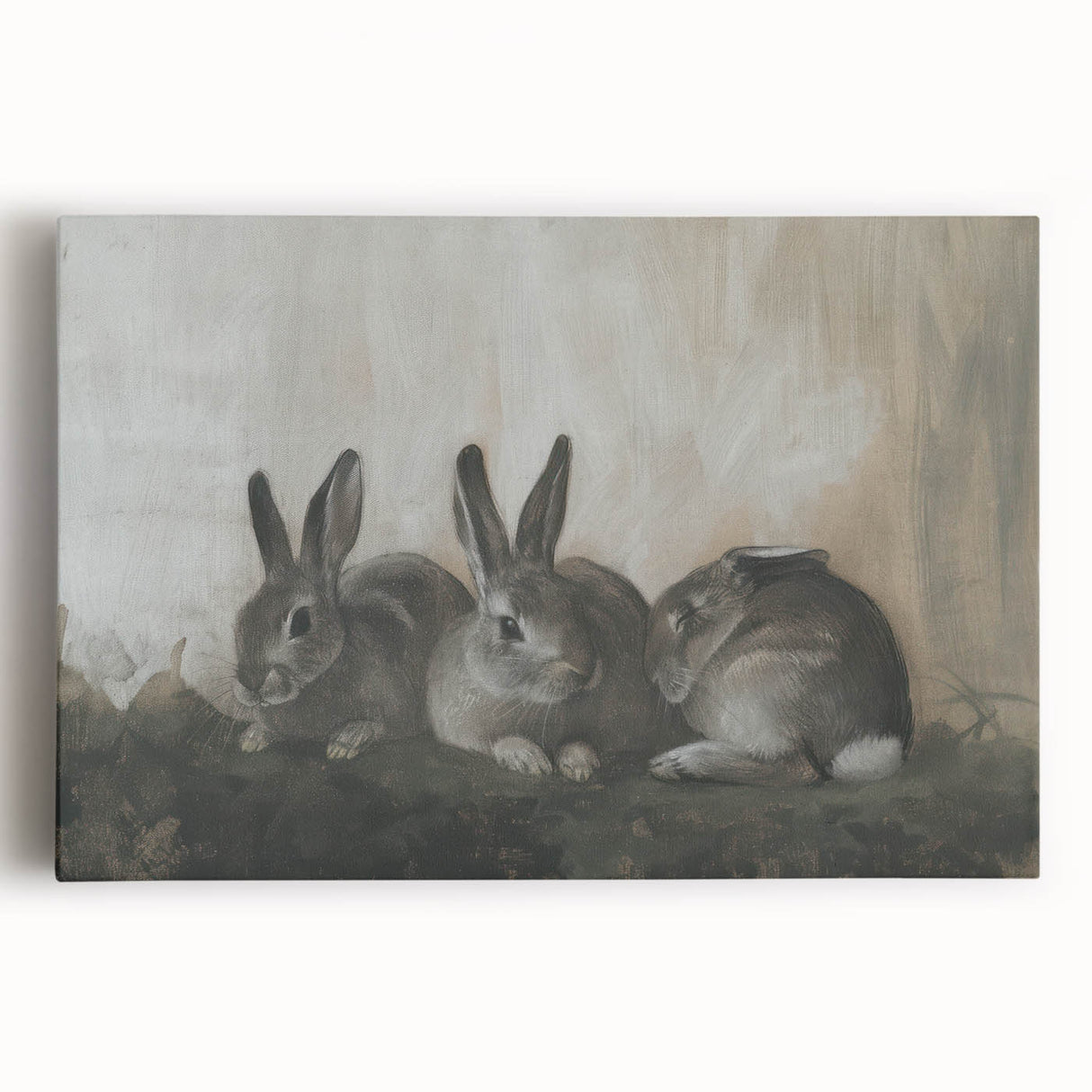 Colorful stretched canvas artwork depicting various animals in a vibrant, abstract style, perfect for enhancing home decor with a whimsical touch.