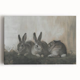 Colorful stretched canvas artwork depicting various animals in a vibrant, abstract style, perfect for enhancing home decor with a whimsical touch.