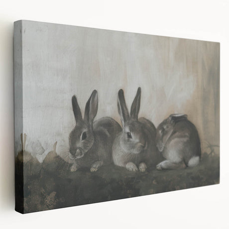 Stretched canvas artwork showcasing vibrant animal illustrations, displayed from a side view. The design features intricate details and bold colors, perfect for enhancing any space.