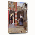 Historical Art - Baroque Courtyard Scene with Mother and Child