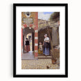 Historical Art - Baroque Courtyard Scene with Mother and Child