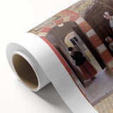 Historical Art - Baroque Courtyard Scene with Mother and Child