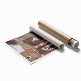 Historical Art - Baroque Courtyard Scene with Mother and Child