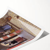 Historical Art - Baroque Courtyard Scene with Mother and Child