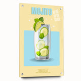 Large abstract wall art on acrylic glass featuring swirling blue and green tones, suitable for bedroom or dining room decor.