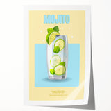 Extra large rolled print featuring a floral design in soft pastel shades, ideal for dining room wall art.