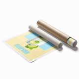 Extra large rolled print featuring a delicate floral design in soft pastel shades, ideal for classy bathroom wall art.