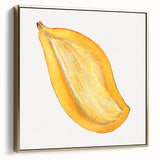 Framed canvas wall art featuring a vintage-style landscape with lush greenery and muted gold and silver tones.