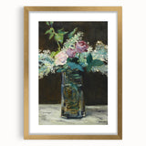 Impressionism Wall Art - Vase of White Lilacs and Roses - Floral Print