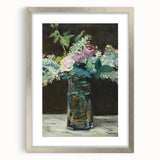 Impressionism Wall Art - Vase of White Lilacs and Roses - Floral Print
