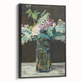 Impressionism Wall Art - Vase of White Lilacs and Roses - Floral Print