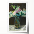 Impressionism Wall Art - Vase of White Lilacs and Roses - Floral Print