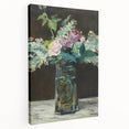 Impressionism Wall Art - Vase of White Lilacs and Roses - Floral Print