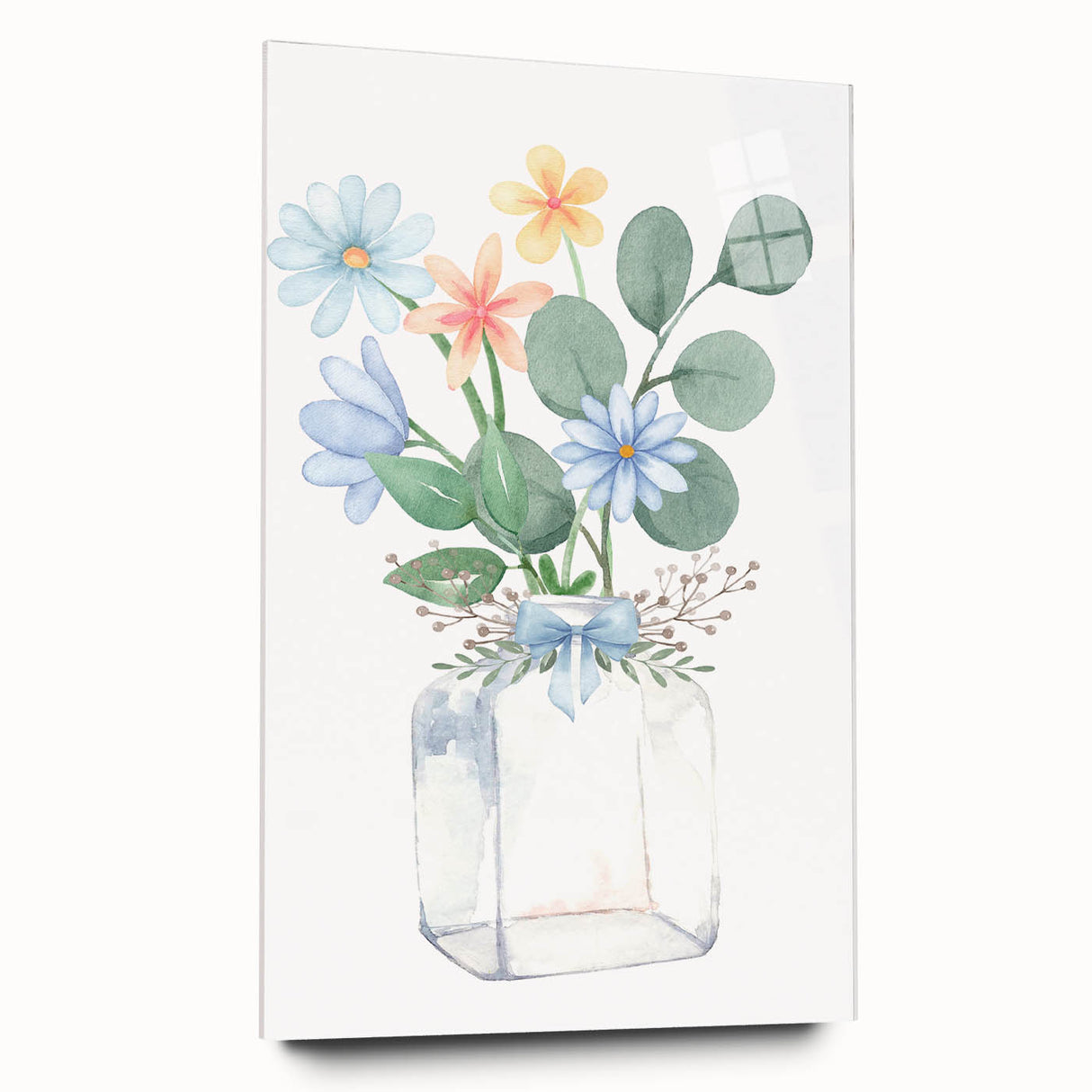 Watercolor Floral Vase Print - Girls Bedroom Art