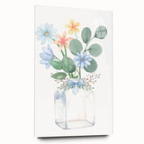 Watercolor Floral Vase Print - Girls Bedroom Art