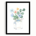 Watercolor Floral Vase Print - Girls Bedroom Art