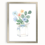 Watercolor Floral Vase Print - Girls Bedroom Art