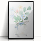 Watercolor Floral Vase Print - Girls Bedroom Art
