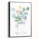 Watercolor Floral Vase Print - Girls Bedroom Art