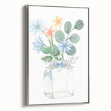 Watercolor Floral Vase Print - Girls Bedroom Art