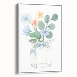 Watercolor Floral Vase Print - Girls Bedroom Art