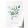 Watercolor Floral Vase Print - Girls Bedroom Art
