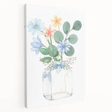 Watercolor Floral Vase Print - Girls Bedroom Art