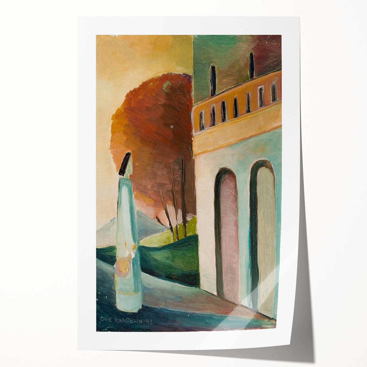 Modern Wall Art - Serene Palace Gate Scene - Contemporary Art Print